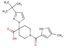 4-(3-tert-butyl-1H-pyrazol-1-yl)-1-[(4-methyl-1H-pyrrol-2-yl)carbonyl]piperidine-4-carboxylic acid