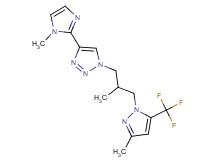 4-(1-methyl-1H-imidazol-2-yl)-1-{2-methyl-3-[3-methyl-5-(trifluoromethyl)-1H-pyrazol-1-yl]propyl}-1H-1,2,3-triazole