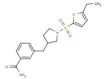 3-({1-[(5-ethyl-2-thienyl)sulfonyl]pyrrolidin-3-yl}methyl)benzamide