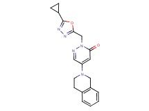 2-[(5-cyclopropyl-1,3,4-oxadiazol-2-yl)methyl]-5-(3,4-dihydro-2(1H)-isoquinolinyl)-3(2H)-pyridazinone