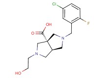 (3aS*,6aS*)-2-(5-chloro-2-fluorobenzyl)-5-(2-hydroxyethyl)hexahydropyrrolo[3,4-c]pyrrole-3a(1H)-carboxylic acid