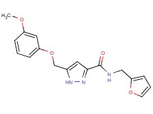 N-(2-furylmethyl)-5-[(3-methoxyphenoxy)methyl]-1H-pyrazole-3-carboxamide