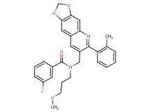 3-fluoro-N-(3-methoxypropyl)-N-{[6-(2-methylphenyl)[1,3]dioxolo[4,5-g]quinolin-7-yl]methyl}benzamide