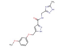 5-[(3-methoxyphenoxy)methyl]-N-[(5-methyl-1H-1,2,4-triazol-3-yl)methyl]-1H-pyrazole-3-carboxamide