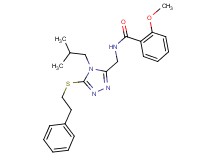 N-({4-isobutyl-5-[(2-phenylethyl)thio]-4H-1,2,4-triazol-3-yl}methyl)-2-methoxybenzamide