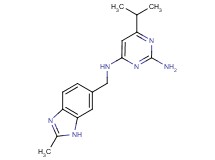 6-isopropyl-N~4~-[(2-methyl-1H-benzimidazol-6-yl)methyl]pyrimidine-2,4-diamine
