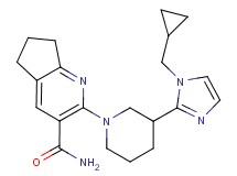 2-{3-[1-(cyclopropylmethyl)-1H-imidazol-2-yl]piperidin-1-yl}-6,7-dihydro-5H-cyclopenta[b]pyridine-3-carboxamide