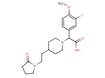 (3-fluoro-4-methoxyphenyl){4-[2-(2-oxopyrrolidin-1-yl)ethyl]piperidin-1-yl}acetic acid