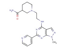 1-(2-{[1-methyl-6-(3-pyridinyl)-1H-pyrazolo[3,4-d]pyrimidin-4-yl]amino}ethyl)-3-piperidinecarboxamide