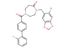 4-[(6-chloro-1,3-benzodioxol-5-yl)methyl]-1-[(2'-fluoro-4-biphenylyl)carbonyl]-1,4-diazepan-5-one