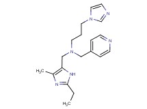 N-[(2-ethyl-4-methyl-1H-imidazol-5-yl)methyl]-3-(1H-imidazol-1-yl)-N-(pyridin-4-ylmethyl)propan-1-amine