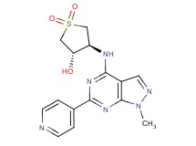 (3S*,4S*)-4-{[1-methyl-6-(4-pyridinyl)-1H-pyrazolo[3,4-d]pyrimidin-4-yl]amino}tetrahydro-3-thiopheneol 1,1-dioxide