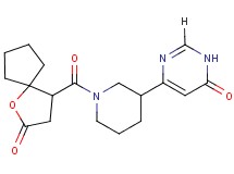 6-{1-[(2-oxo-1-oxaspiro[4.4]non-4-yl)carbonyl]piperidin-3-yl}pyrimidin-4(3H)-one