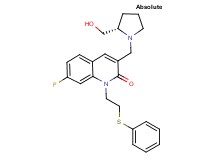 7-fluoro-3-{[(2S)-2-(hydroxymethyl)-1-pyrrolidinyl]methyl}-1-[2-(phenylthio)ethyl]-2(1H)-quinolinone