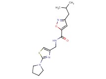 3-isobutyl-N-{[2-(1-pyrrolidinyl)-1,3-thiazol-4-yl]methyl}-5-isoxazolecarboxamide