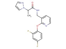 N-{[2-(2,4-difluorophenoxy)-3-pyridinyl]methyl}-2-(1H-pyrazol-1-yl)propanamide