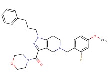 5-(2-fluoro-4-methoxybenzyl)-3-(4-morpholinylcarbonyl)-1-(3-phenylpropyl)-4,5,6,7-tetrahydro-1H-pyrazolo[4,3-c]pyridine