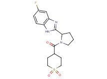 2-{1-[(1,1-dioxidotetrahydro-2H-thiopyran-4-yl)carbonyl]-2-pyrrolidinyl}-5-fluoro-1H-benzimidazole