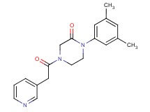 1-(3,5-dimethylphenyl)-4-(3-pyridinylacetyl)-2-piperazinone