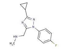 1-[3-cyclopropyl-1-(4-fluorophenyl)-1H-1,2,4-triazol-5-yl]-N-methylmethanamine