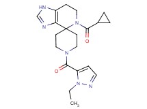 5-(cyclopropylcarbonyl)-1'-[(1-ethyl-1H-pyrazol-5-yl)carbonyl]-1,5,6,7-tetrahydrospiro[imidazo[4,5-c]pyridine-4,4'-piperidine]