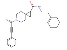 N-[2-(1-cyclohexen-1-yl)ethyl]-6-(3-phenyl-2-propynoyl)-6-azaspiro[2.5]octane-1-carboxamide