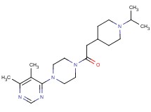 4-{4-[(1-isopropyl-4-piperidinyl)acetyl]-1-piperazinyl}-5,6-dimethylpyrimidine