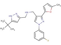 1-(5-tert-butyl-1H-pyrazol-3-yl)-N-{[1-(3-fluorophenyl)-3-(5-methyl-2-furyl)-1H-pyrazol-4-yl]methyl}methanamine