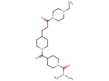 4-({4-[3-(4-ethyl-1-piperazinyl)-3-oxopropyl]-1-piperidinyl}carbonyl)-N,N-dimethyl-1-piperidinecarboxamide