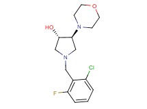 (3S*,4S*)-1-(2-chloro-6-fluorobenzyl)-4-(4-morpholinyl)-3-pyrrolidinol