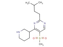 2-(3-methylbutyl)-5-(methylsulfonyl)-4-piperidin-3-ylpyrimidine