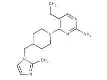 5-ethyl-4-{4-[(2-methyl-1H-imidazol-1-yl)methyl]piperidin-1-yl}pyrimidin-2-amine