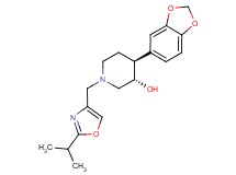 (3S*,4S*)-4-(1,3-benzodioxol-5-yl)-1-[(2-isopropyl-1,3-oxazol-4-yl)methyl]piperidin-3-ol