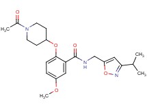 2-[(1-acetyl-4-piperidinyl)oxy]-N-[(3-isopropyl-5-isoxazolyl)methyl]-5-methoxybenzamide
