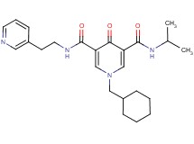 1-(cyclohexylmethyl)-N-isopropyl-4-oxo-N'-[2-(3-pyridinyl)ethyl]-1,4-dihydro-3,5-pyridinedicarboxamide