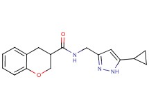 N-[(5-cyclopropyl-1H-pyrazol-3-yl)methyl]chromane-3-carboxamide