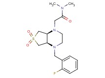 2-[(4aR*,7aS*)-4-(2-fluorobenzyl)-6,6-dioxidohexahydrothieno[3,4-b]pyrazin-1(2H)-yl]-N,N-dimethylacetamide
