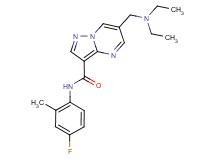 6-[(diethylamino)methyl]-N-(4-fluoro-2-methylphenyl)pyrazolo[1,5-a]pyrimidine-3-carboxamide