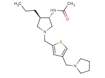 N-((3S*,4R*)-4-propyl-1-{[4-(1-pyrrolidinylmethyl)-2-thienyl]methyl}-3-pyrrolidinyl)acetamide