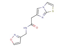 2-imidazo[2,1-b][1,3]thiazol-6-yl-N-(isoxazol-3-ylmethyl)acetamide