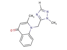2-methyl-1-[(1-methyl-1H-1,2,4-triazol-5-yl)methyl]quinolin-4(1H)-one