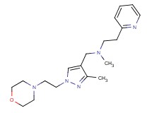 N-methyl-N-{[3-methyl-1-(2-morpholin-4-ylethyl)-1H-pyrazol-4-yl]methyl}-2-pyridin-2-ylethanamine