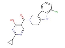 5-[(6-chloro-1,3,4,5-tetrahydro-2H-pyrido[4,3-b]indol-2-yl)carbonyl]-2-cyclopropylpyrimidin-4-ol