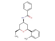 N-[(2S*,4R*,6S*)-2-ethyl-6-(2-methylphenyl)tetrahydro-2H-pyran-4-yl]benzamide