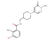 3-hydroxy-2-methyl-N-{[1-(1-methyl-6-oxo-1,6-dihydro-4-pyridazinyl)-4-piperidinyl]methyl}benzamide