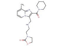 3-[2-({[8-methyl-2-(1-piperidinylcarbonyl)imidazo[1,2-a]pyridin-3-yl]methyl}amino)ethyl]-1,3-oxazolidin-2-one