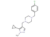 1-(4-chlorobenzyl)-4-[(5-cyclopropyl-1-methyl-1H-pyrazol-4-yl)methyl]piperazine