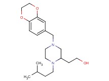 2-[4-(2,3-dihydro-1,4-benzodioxin-6-ylmethyl)-1-(3-methylbutyl)-2-piperazinyl]ethanol