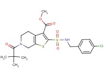 methyl 2-{[(4-chlorobenzyl)amino]sulfonyl}-6-(2,2-dimethylpropanoyl)-4,5,6,7-tetrahydrothieno[2,3-c]pyridine-3-carboxylate