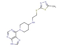 N-{2-[(5-methyl-1,3,4-thiadiazol-2-yl)thio]ethyl}-1-(9H-purin-6-yl)piperidin-4-amine